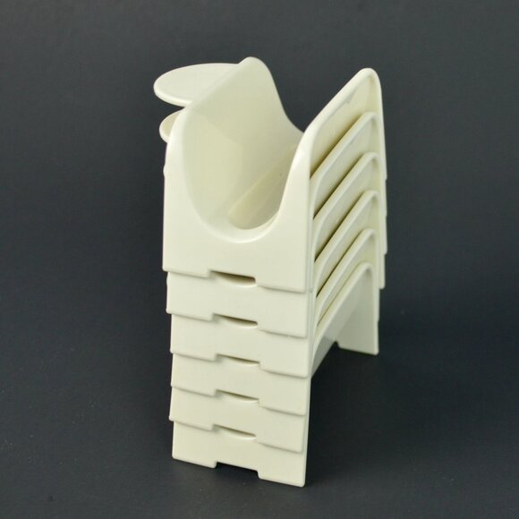 Tupperware Vintage Taco Holders Set Lot of 6 2201 - Picture 3 of 5